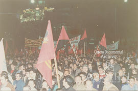 Manifestación por las calles de Valencia con motivo de la huelga general de 14 de diciembre de 1988