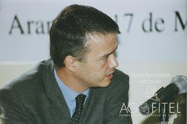 Antonio Camacho dentro de las Jornadas de seguridad y salud. Aranjuez, 2000