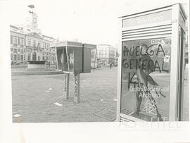 Puerta del Sol. 8:30 h.Huelga general del 14-D