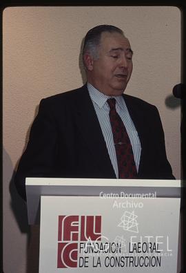 Pablo Robert Álvarez en el acto oficial de la inauguración de la Fundación Laboral de la Construc...