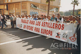 Manifestación de trabajadores astilleros