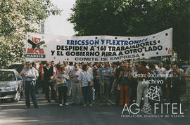 Manifestación en defensa del empleo en el sector de fabricantes de telecomunicaciones