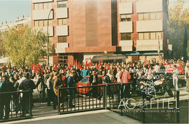 Concentración de delegados de AESA ante la sede de la AIE en Madrid