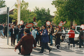 Manifestantes de UGT en la Casa de Campo de Madrid