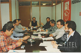 Delegados de UGT-Metal en Santa Bárbara, en una de las múltiples reuniones de trabajo.