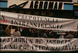 Concentración de los trabajadores de Agromán