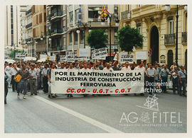 Manifestación en Valencia «Por el mantenimiento de la industria de construcción ferroviaria»