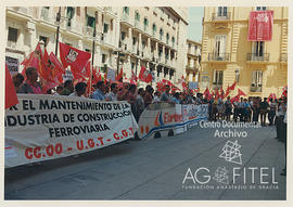 Manifestación en Valencia «Por el mantenimiento de la industria de construcción ferroviaria»