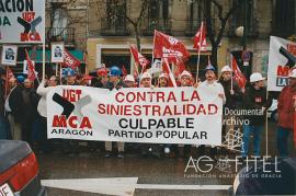 Manifestación contra la siniestralidad laboral