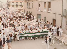 Manifestación de los trabajadores de FEMSA y Robert-Bosch