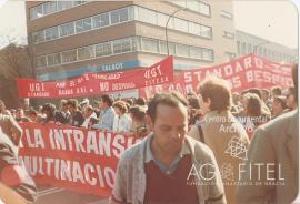 Manifestación de los trabajadores de ITT por la defensa de sus puestos de trabajo