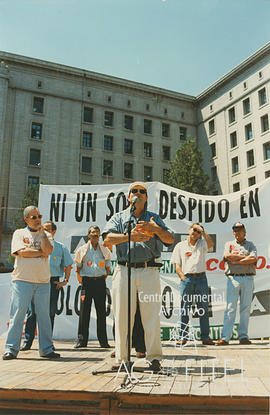Manifestación de trabajadores de Alcatel en protesta por el expediente de regulación empleo propuesto por la empresa