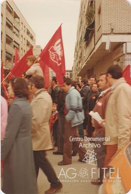 Manifestación de los trabajadores de ITT por la defensa de sus puestos de trabajo