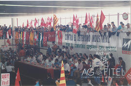 Concentración de delegados en el Recinto Ferial IFEMA de Madrid