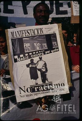 Manifestación contra el racismo y la xenofobia