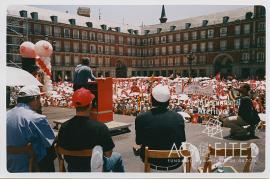 Concentración de delegados  de UGT contra la reforma laboral y la firma del pacto de Pensiones