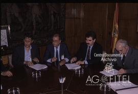 Firma del covenio de colaboración entre las mutuas de accidentes de trabajo y la Fundación Labora...