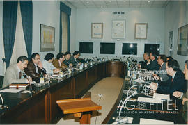 Reunión de los representantes de las federaciones del Metal de UGT y CCOO con los representantes del INI