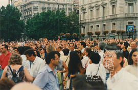 Manifestación en Madrid en repulsa por el asesinato de Miguel Ángel Blanco por ETA