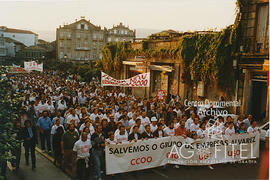 Manifestación colectiva de varios sindicatos para salvaral grupo de empresas Álvarez