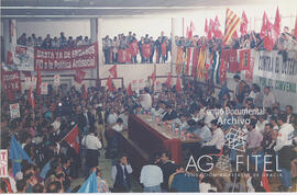 Concentración de delegados en el Recinto Ferial IFEMA de Madrid