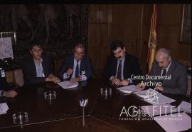 Firma del covenio de colaboración entre las mutuas de accidentes de trabajo y la Fundación Labora...