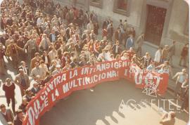 Manifestación de los trabajadores de ITT por la defensa de sus puestos de trabajo