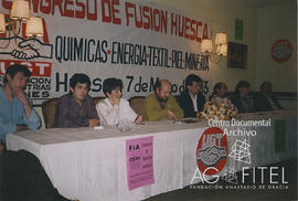 Congreso de Fusión de la Federación provincial de Huesca de FETIQUE, con UGT-FTP y la Federación de la Minería de UGT