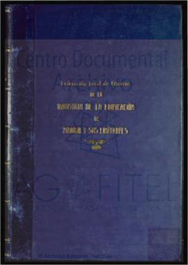 Libro de Actas de la Comisión Ejecutiva de la Federación Local de la Industria de la Edificación de Madrid y sus limítrofes
